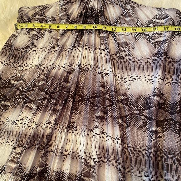 Rare ASOS Design Snake Halter Trapeze Pleated Dress - Picture 7 of 13